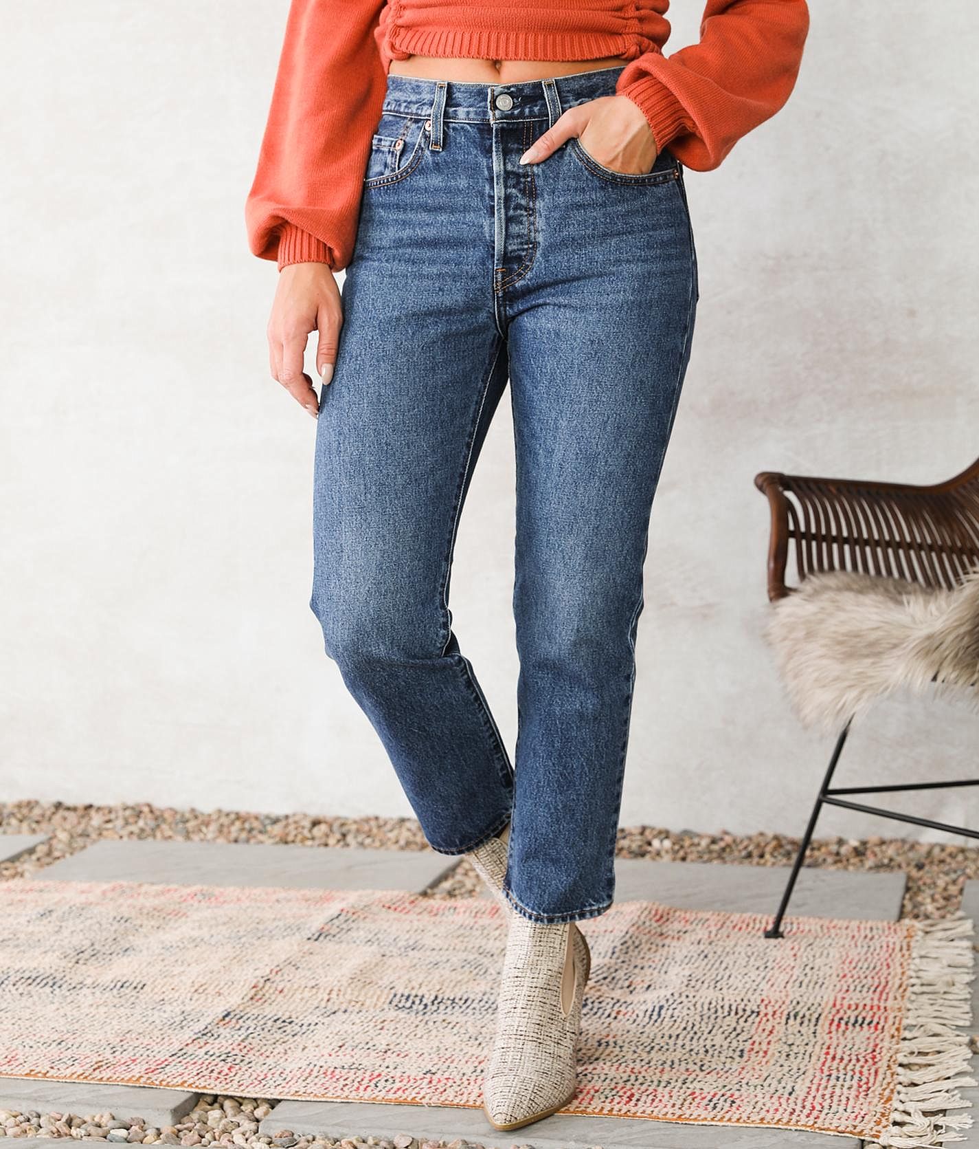 Levi s 501 Cropped Jean Women s Jeans in Square One Buckle