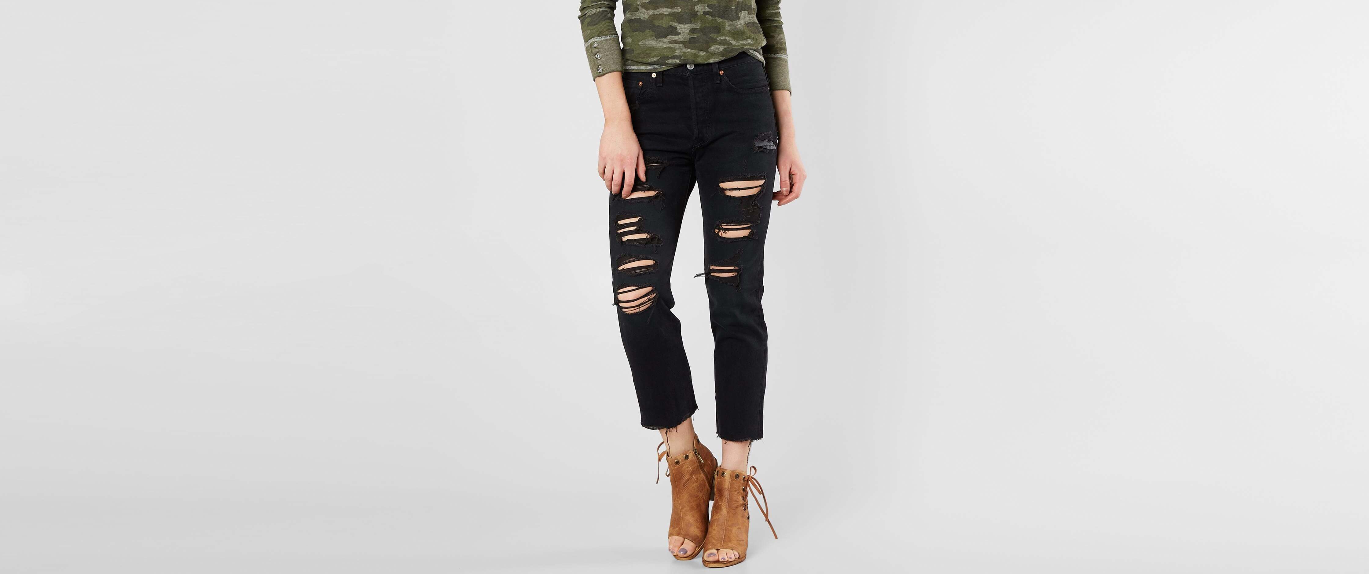 levi's cropped black jeans