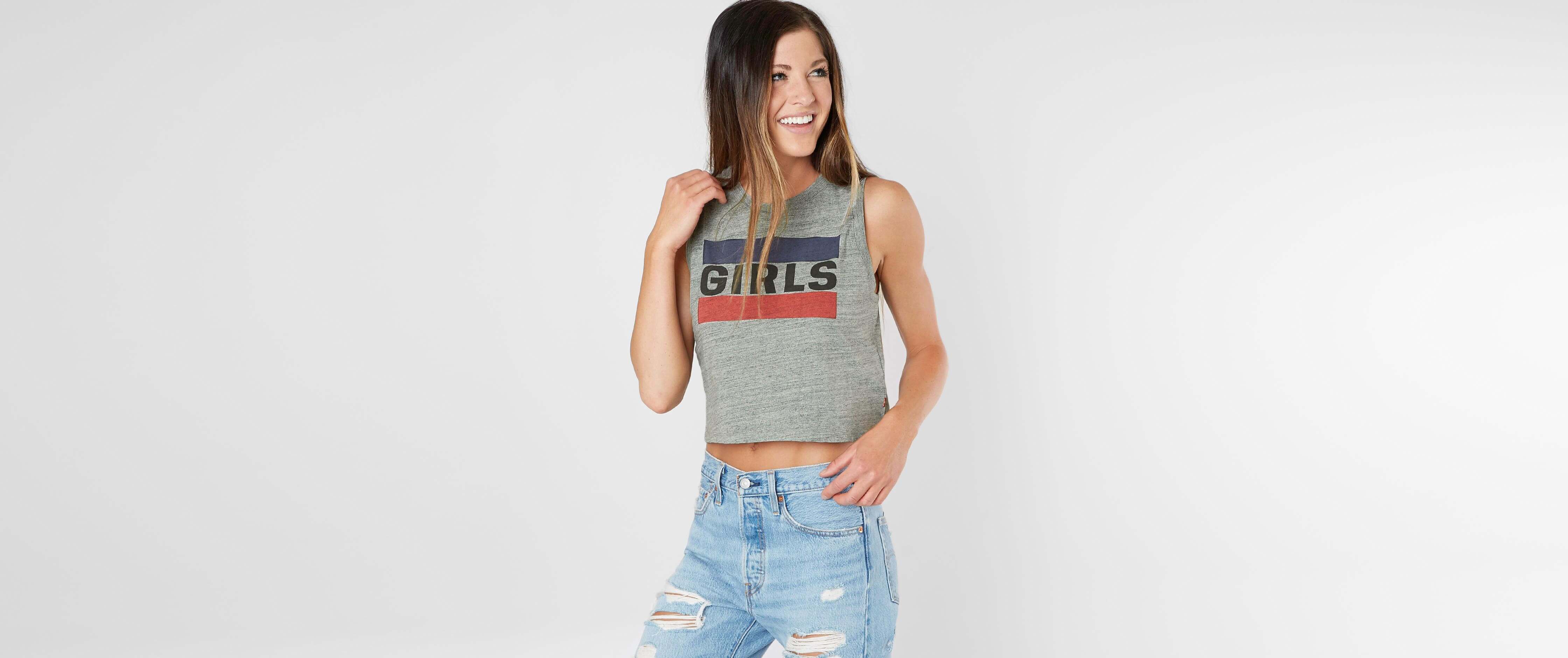 levi's graphic crop tank