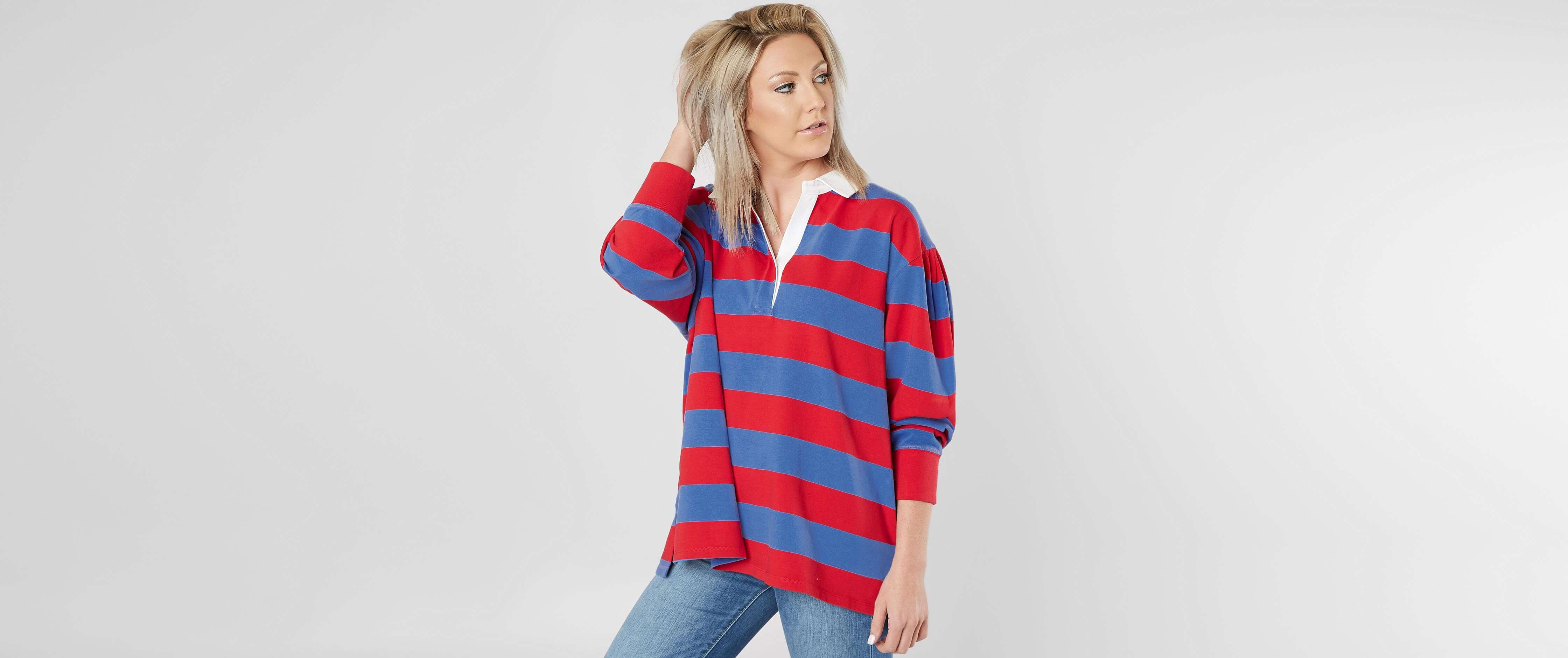 womens oversized polo shirt