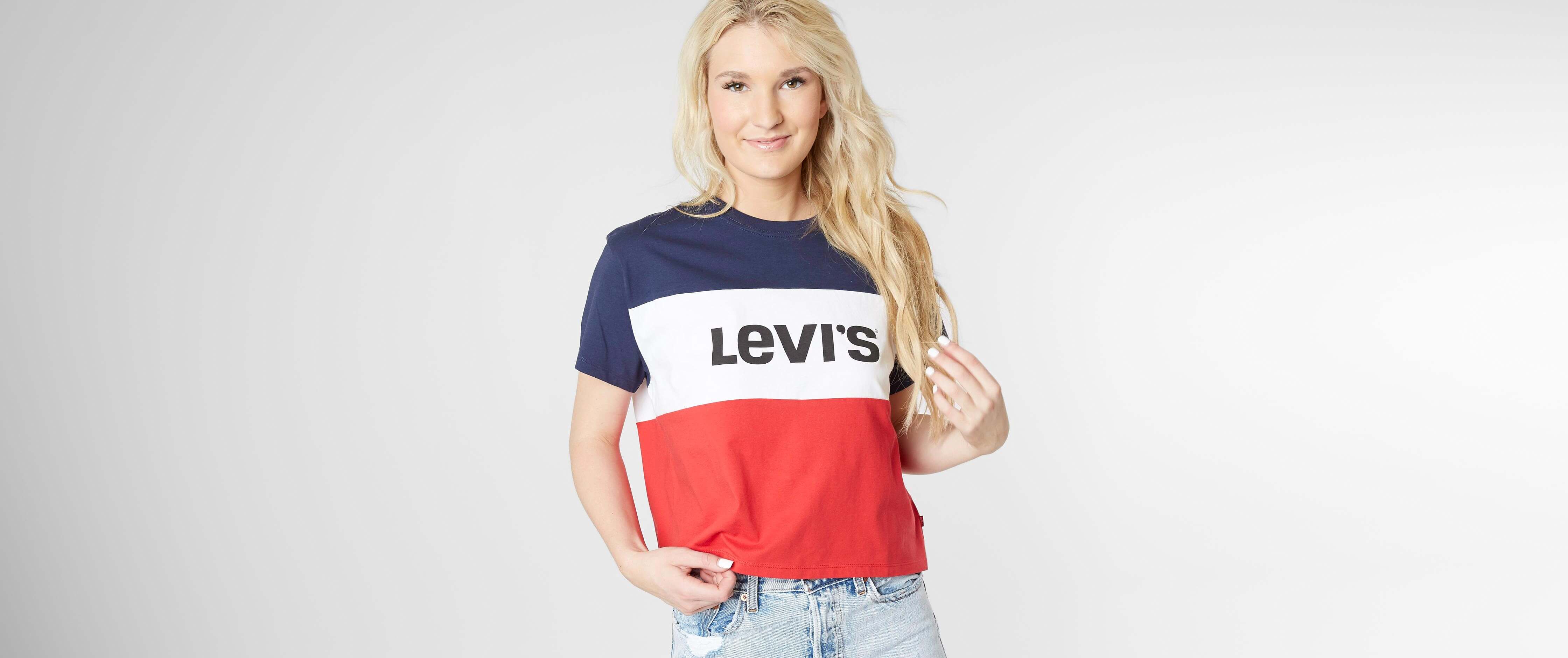 levis t shirt color block