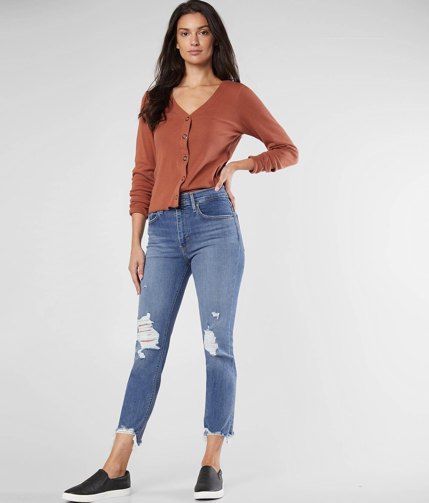 levi's cropped jeans womens