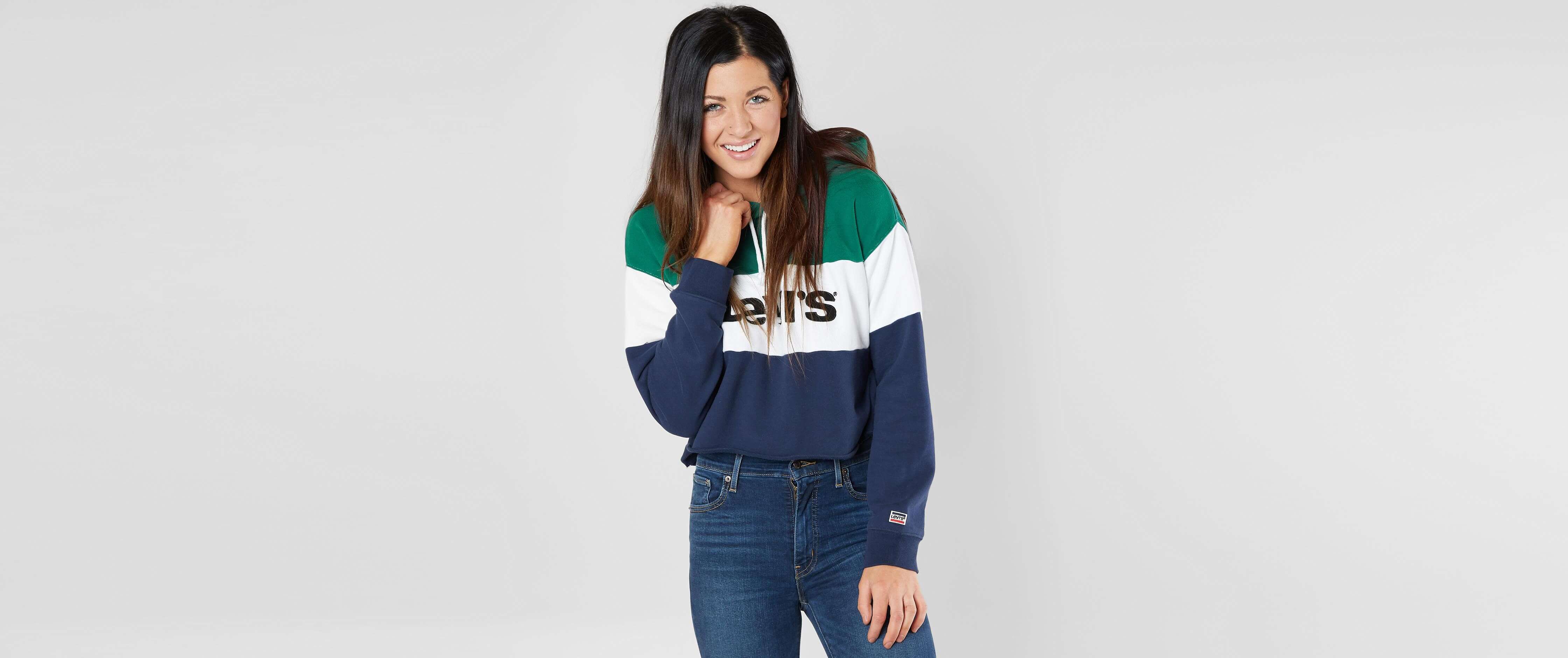 white levi's sweatshirt womens