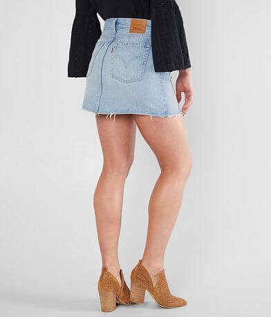 Levi&apos;s&#174; Frayed Denim Skirt back view