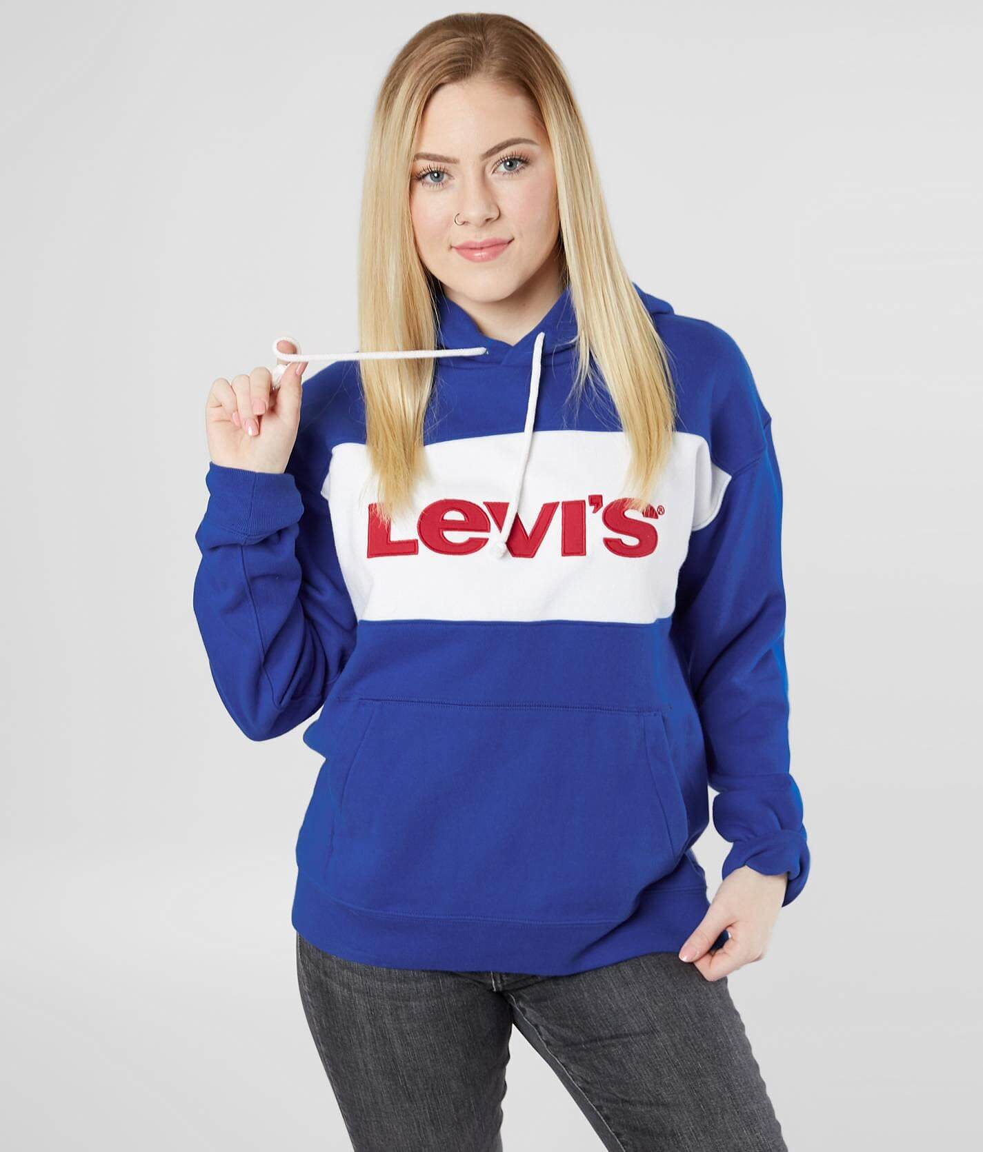 white levis hoodie women's