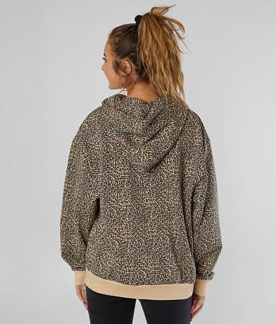 Levi&apos;s&#174; Cheetah Print Hooded Sweatshirt back view