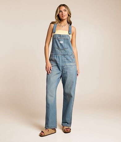 HIDDEN Dylan Camo Baggy Denim Stretch Overalls - Women's Rompers