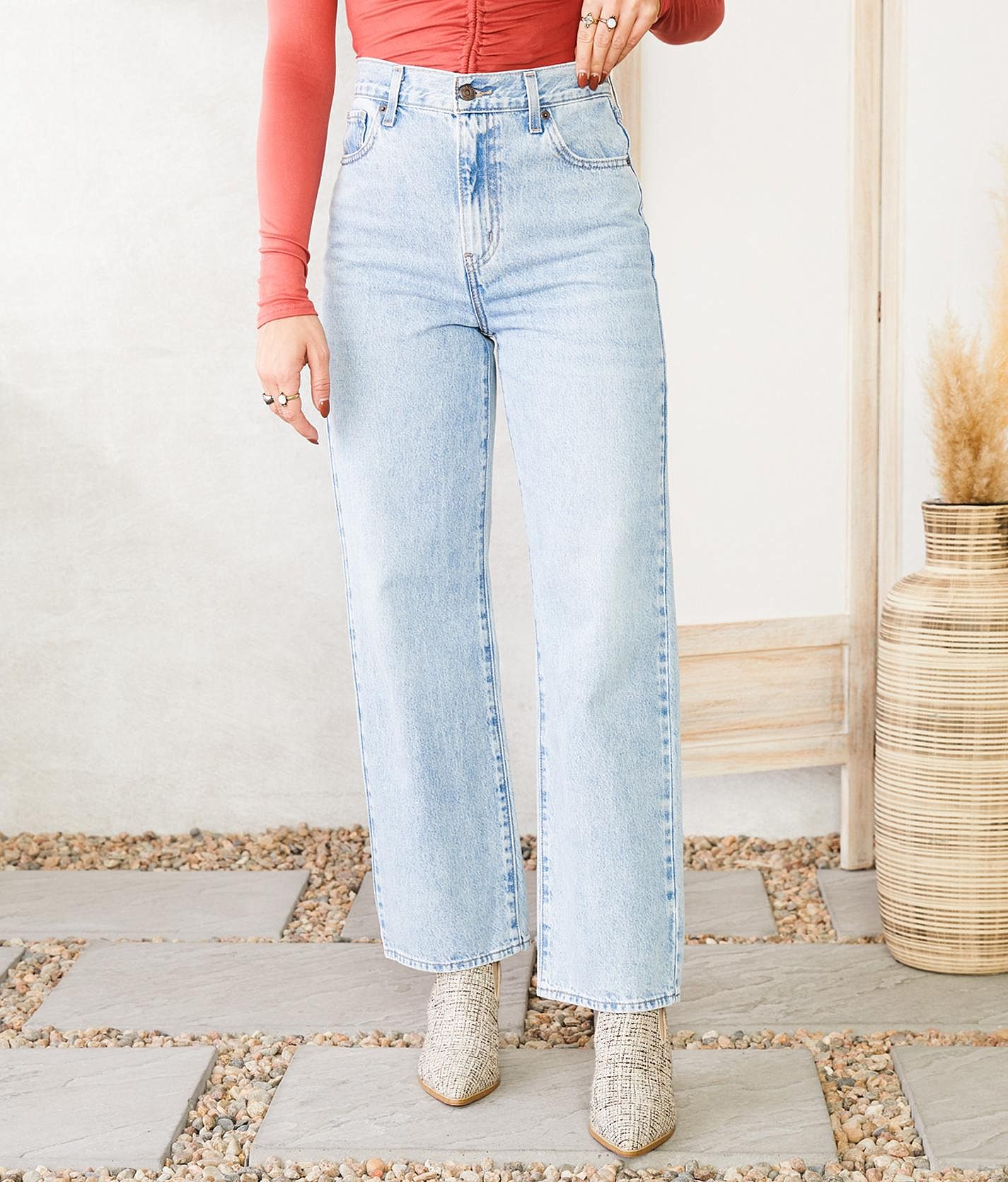 Levi's high rise straight jeans online