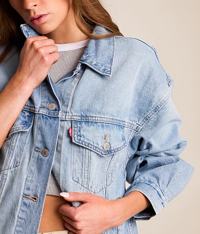 90s Trucker Oversized Denim Jacket thumbnail 4