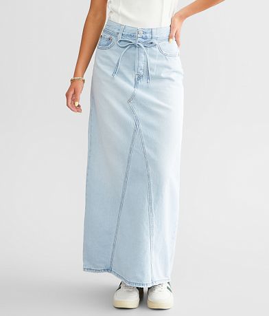 Levi&apos;s&#174; Iconic Denim Maxi Skirt FULL_LEFT_SIDE