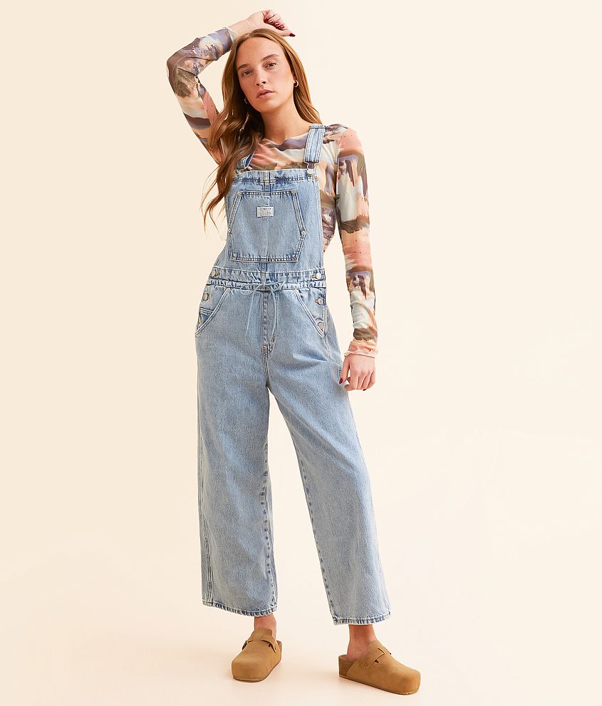 Levi s Apron Straight Leg Overalls Women s Rompers Jumpsuits in Not in the Mood Buckle