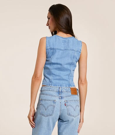 Levi&apos;s&#174; Premium Bella Denim Corset Cropped Vest BACK