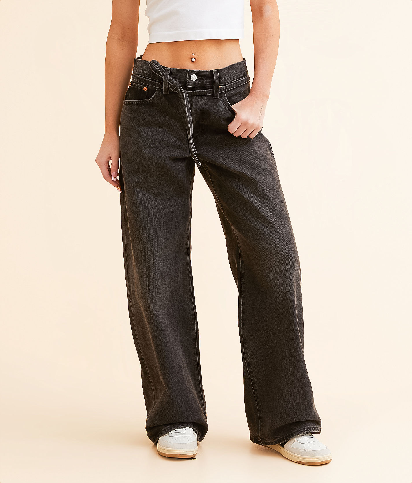 Levis Relaxed Jeans 530 Dark Gray Wash Vintage Original