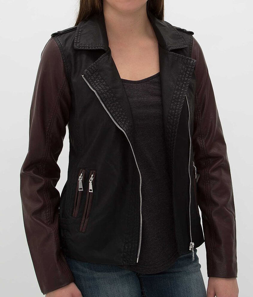 Dark Red Biker Jacket -Buy Best Womens Biker Jacket