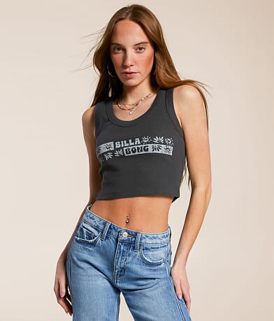 Billabong Sun Up Cropped Tank Top front view