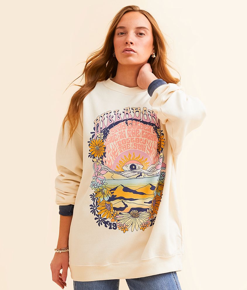 Billabong Ride In Graphic Oversized Pullover front view