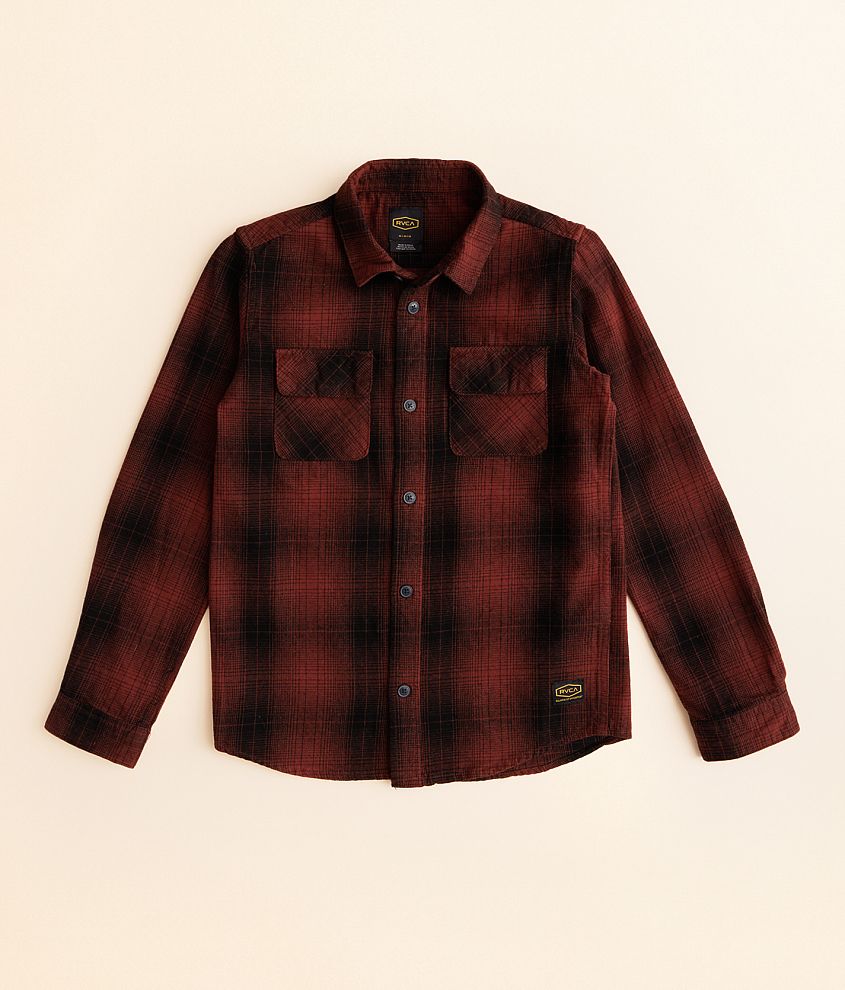 Boys - RVCA Dayshift Flannel Shirt front view