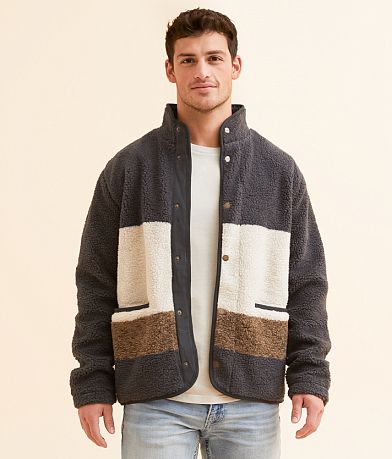 RVCA Westwood Sherpa Shacket front view