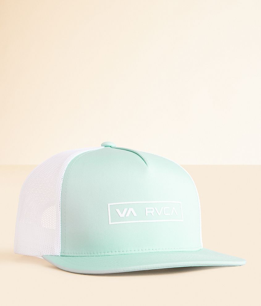 RVCA Box Tech Trucker Hat Men s Hats in Green Tea Buckle