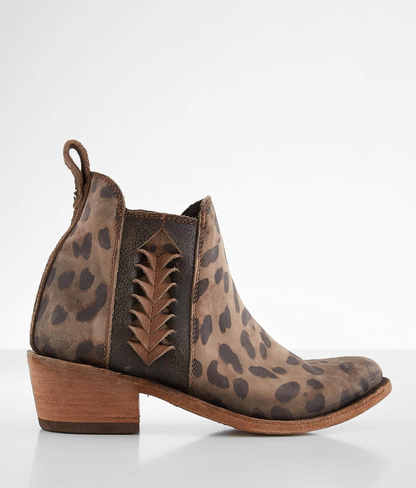 leather western ankle boots