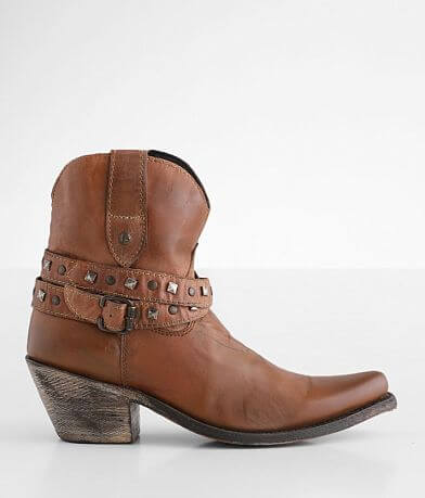 Liberty Black Poppy Leather Western Ankle Boot