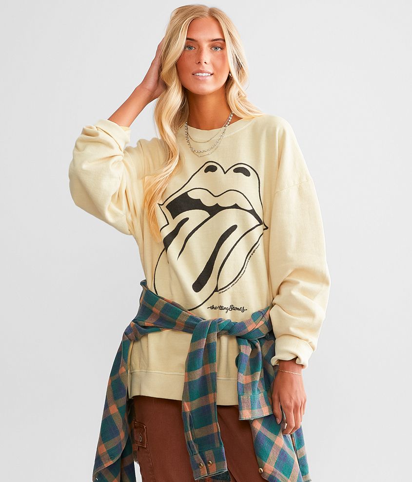 The Rolling Stones Oversized Band Pullover Women s Sweatshirts