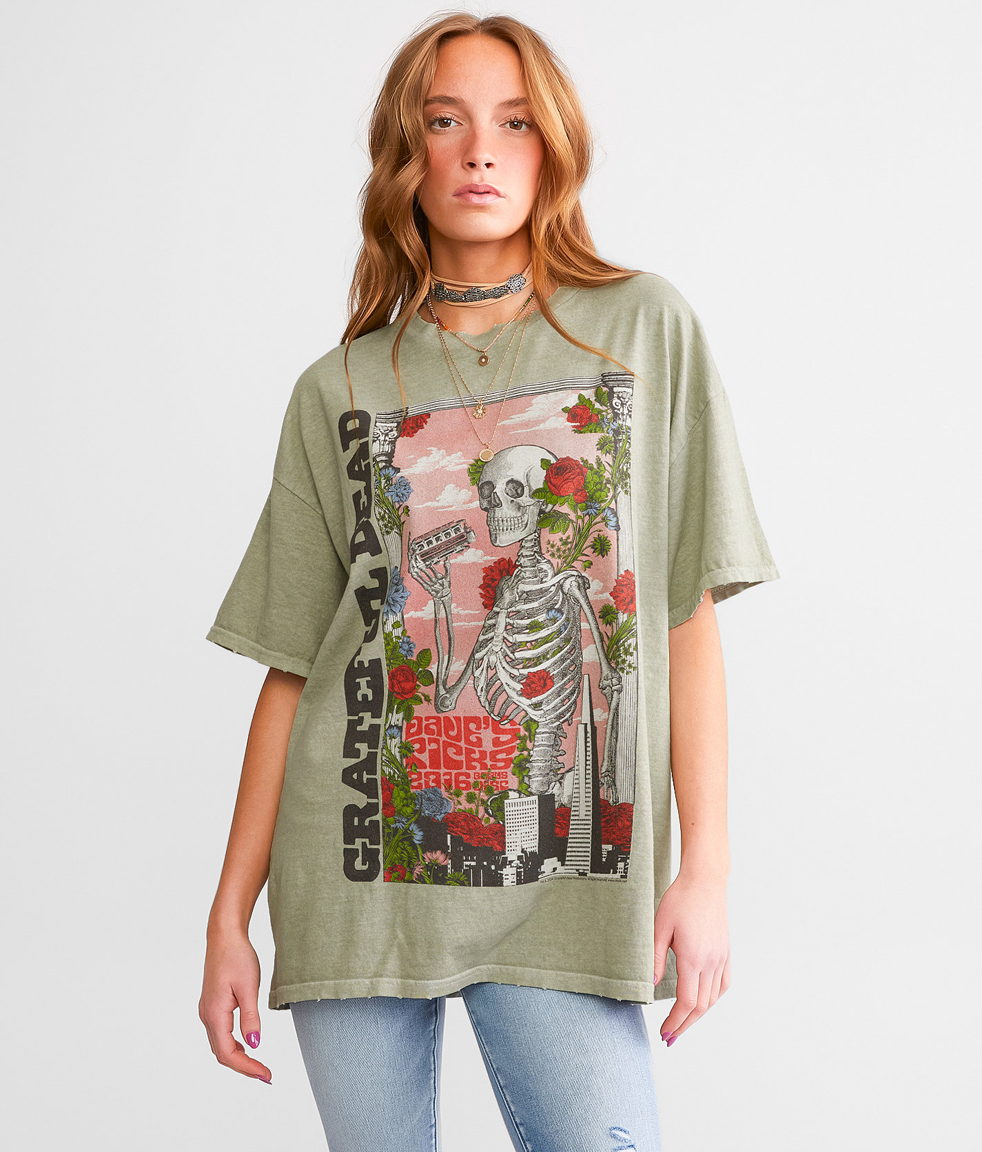 Life Clothing Grateful Dead Band T-Shirt - Women's T-Shirts in Sage Green |  Buckle