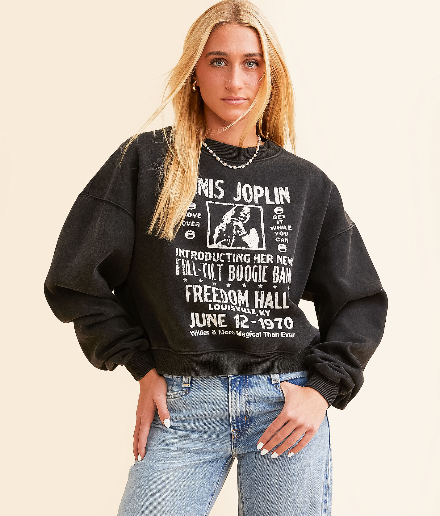 Life Clothing Janis Joplin Washed Band Pullover - Women's