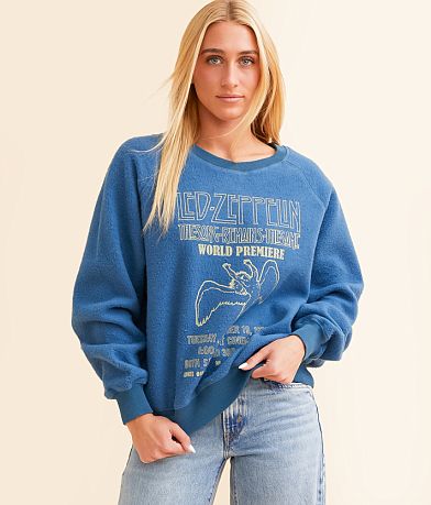 Life Clothing Led Zeppelin Reverse Fleece Band Pullover - Women's ...