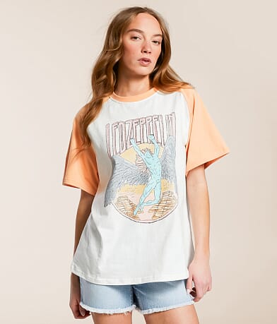Life Clothing Led Zepplin Oversized Band T-Shirt front view