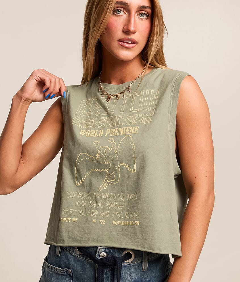 Led Zeppelin Cropped Band Tank Top