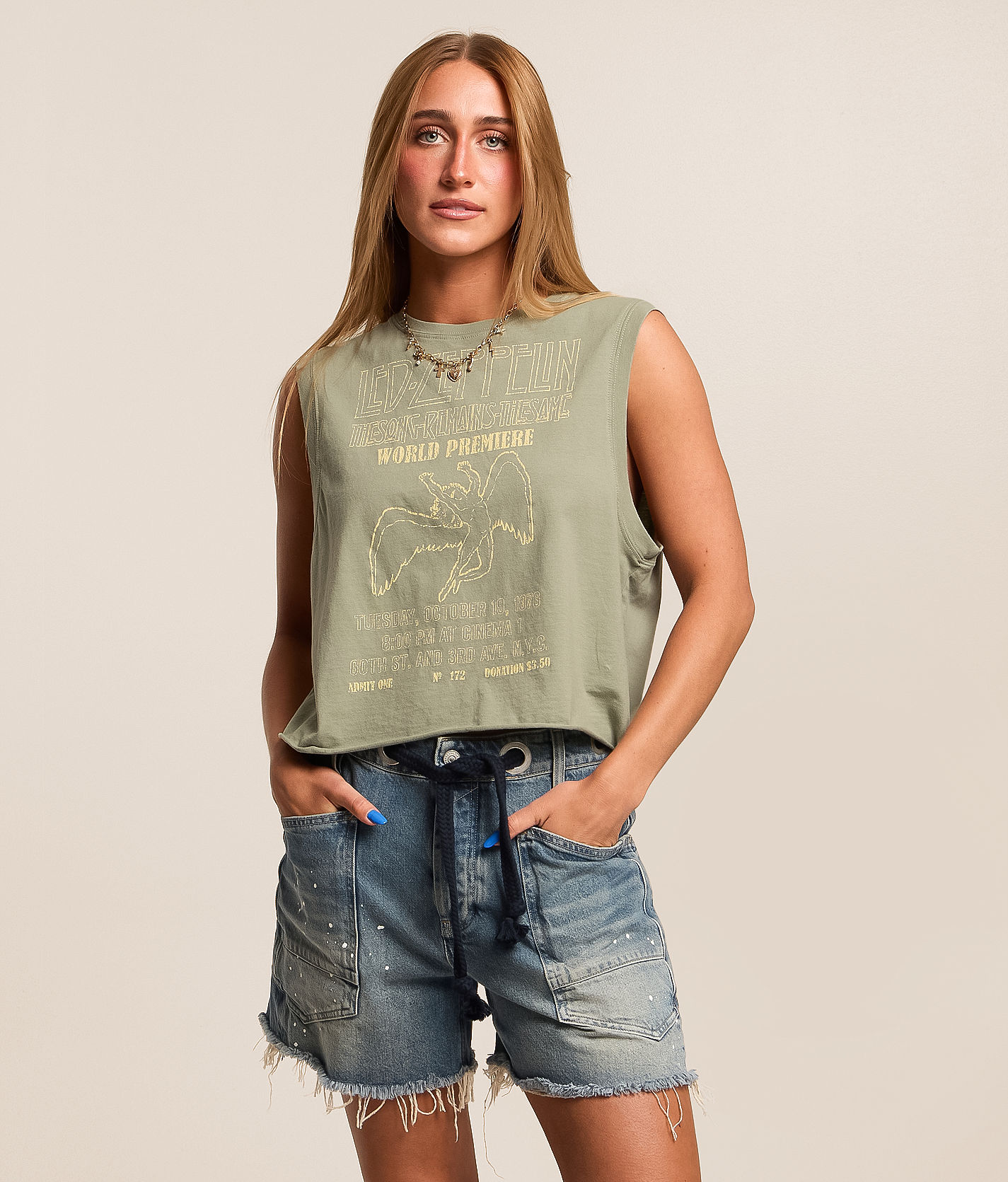Life Clothing Led Zeppelin Cropped Band Tank Top - Women's Tank
