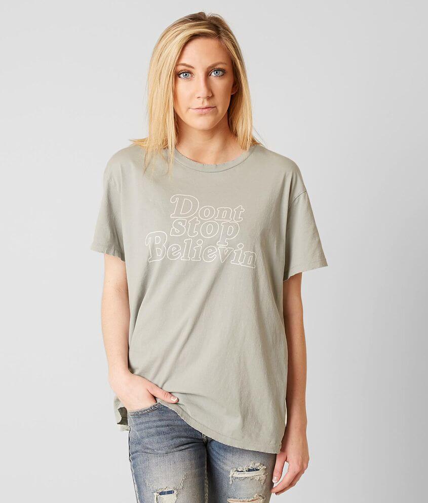 The Light Blonde Don't Stop Believin' T-Shirt front view