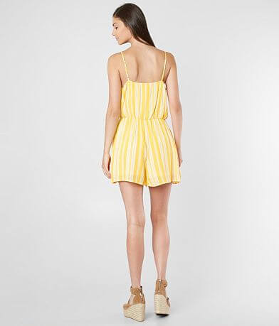june &amp; hudson Striped Surplice Romper BACK