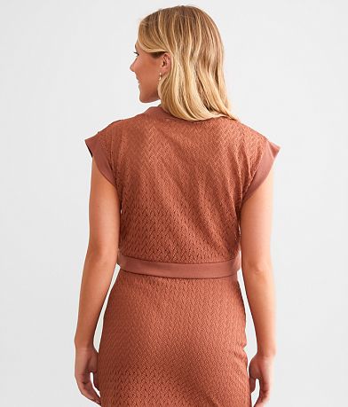 Willow &amp; Root Lace Cropped Top BACK