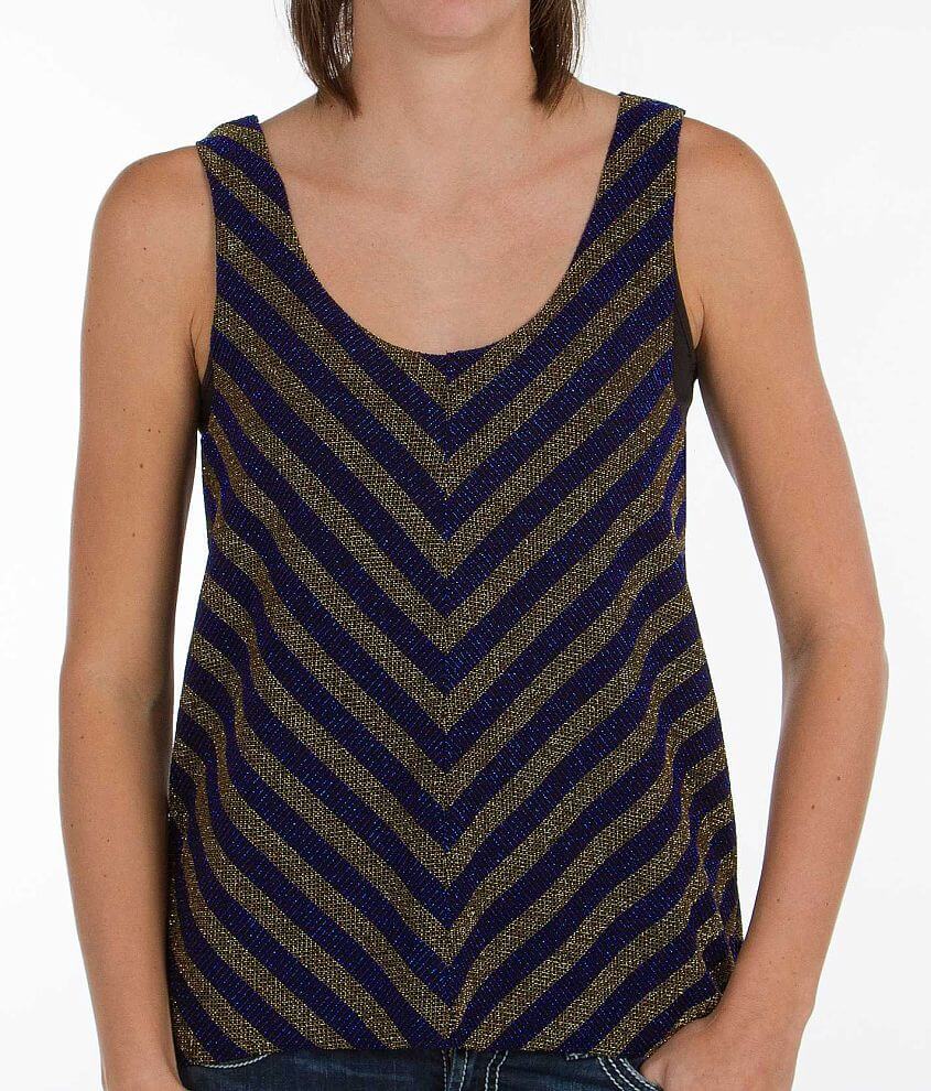 Lily White Metallic Tank Top - Women's Tank Tops in Cobalt Blue Gold ...