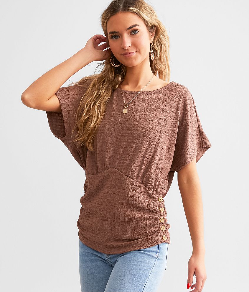 Daytrip Textured Dolman Top