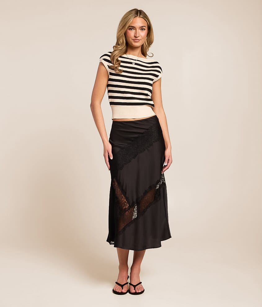 Satin Midi Skirt