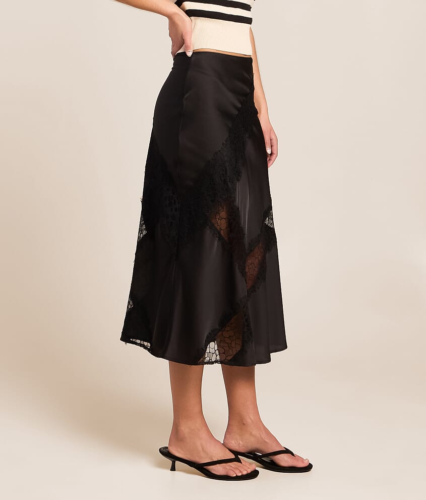 Satin Midi Skirt