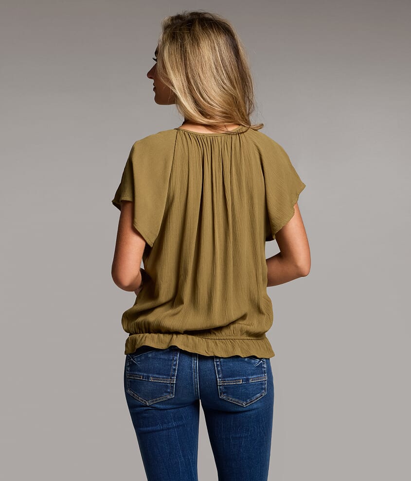 Braided Ruffle Top