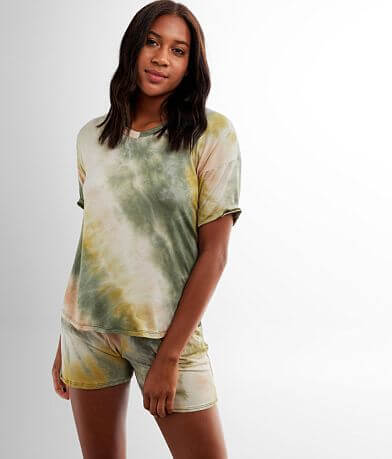 lime + chili Tie Dye Short misc detail 1 view