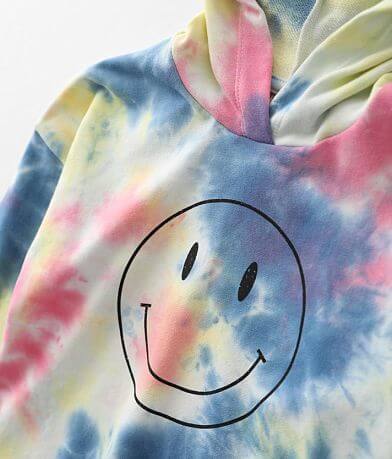 Modish Rebel Girls - Smiley Face Hooded Sweatshirt misc detail 1 view