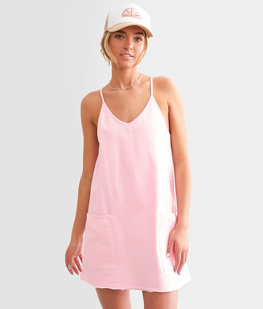 Raw Edge Romper Dress