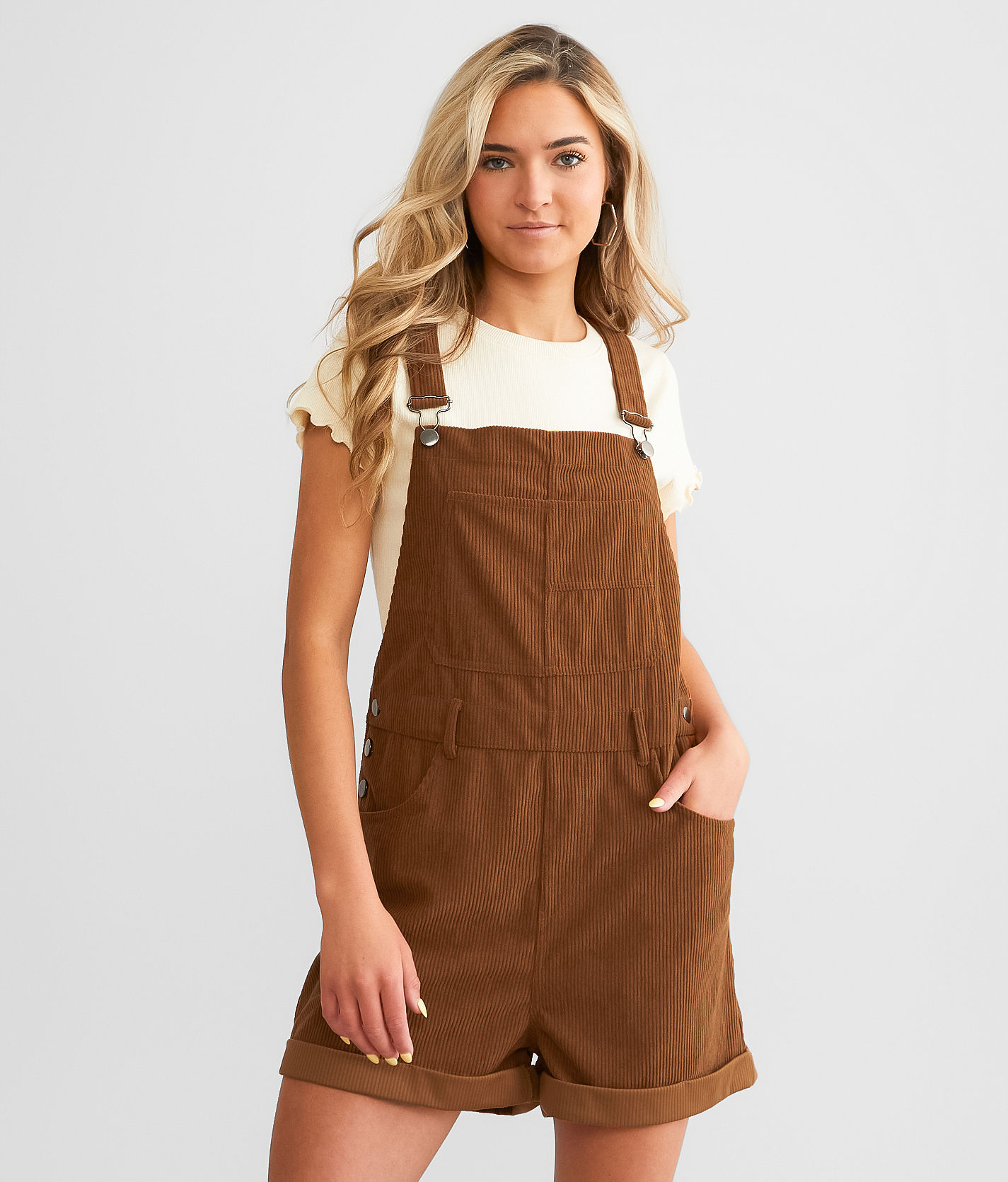 Chic Corduroy Rusty Brown Paper Bag Waist Shorts – Hickory Ridge