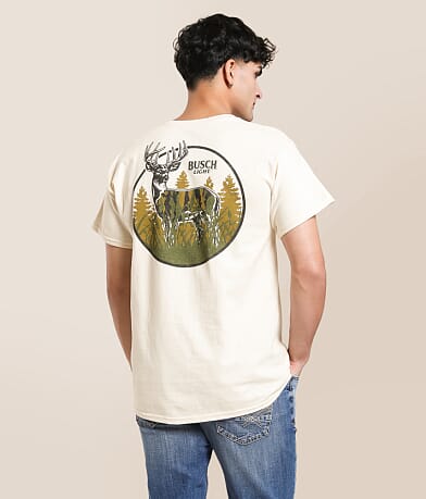 Brew City Busch Light Camo Can T-Shirt front view