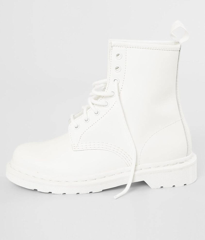 Dr. Martens Mono 1460 Leather Boot - Women's Shoes in White Smooth | Buckle