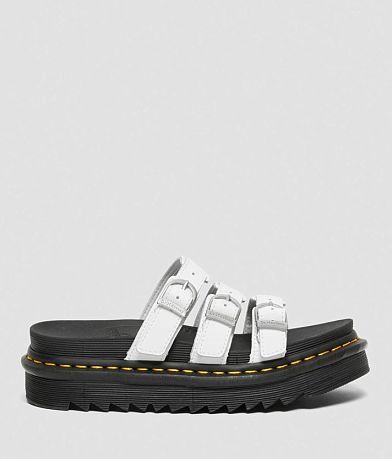 All white doc marten sandals hot sale