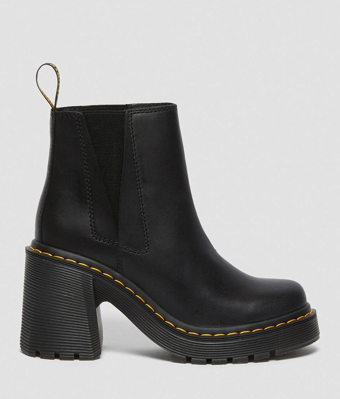 dr martens spence heeled ankle boot in black