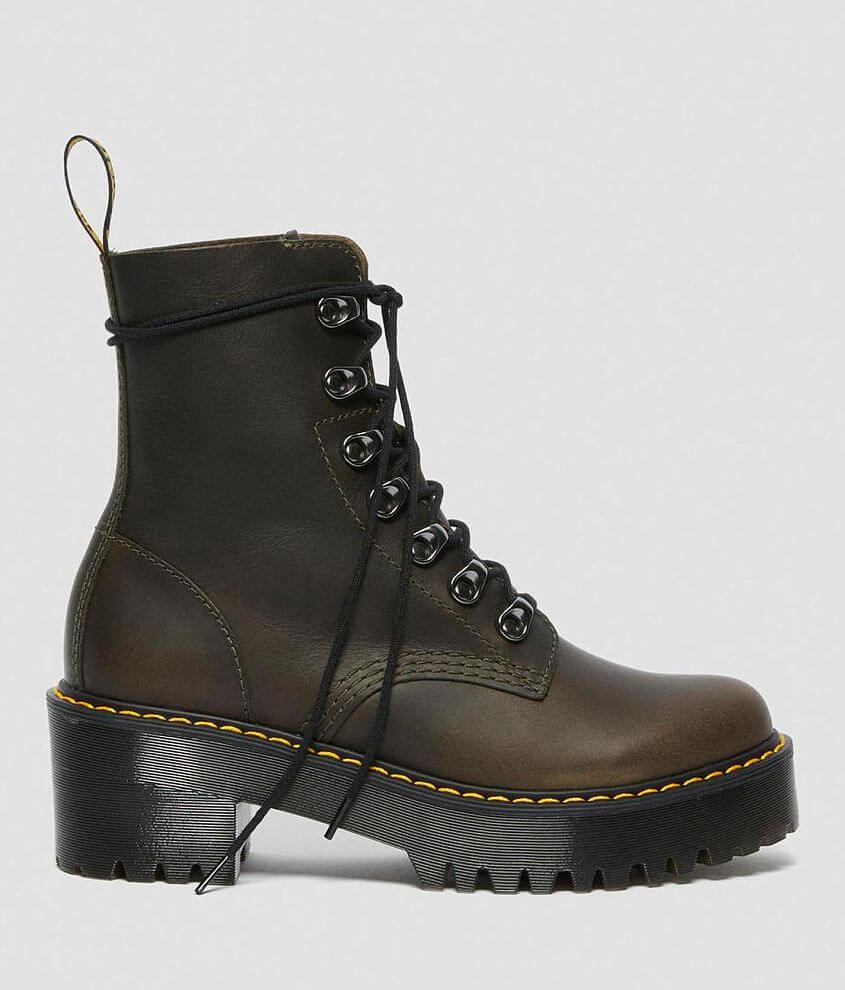 Dr. Martens Leona Orleans Leather Boot - Women's Shoes in Dark