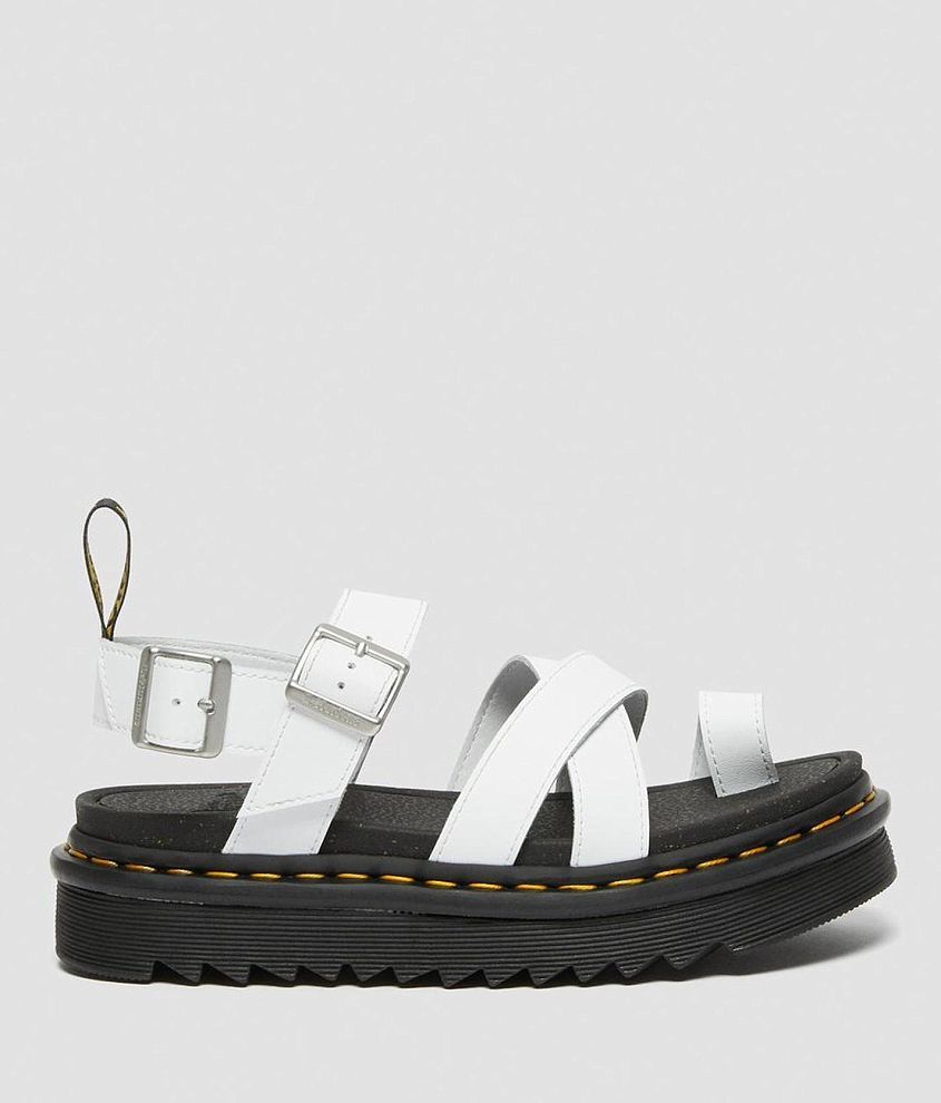 Dr. Martens Avry Hydro Leather Sandal - Women's Shoes in White | Buckle